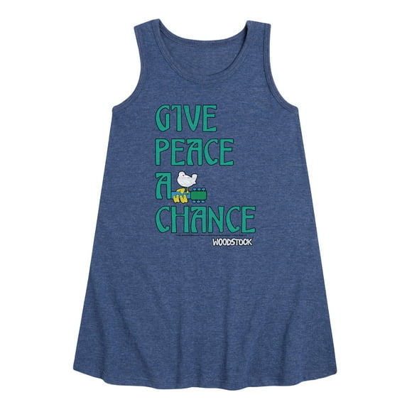 Woodstock - Give Peace A Chance - Toddler & Youth Girls A-line Dress
