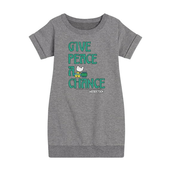 Woodstock - Give Peace A Chance - Toddler & Youth Girls Fleece Dress