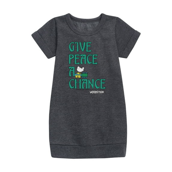 Woodstock - Give Peace A Chance - Toddler & Youth Girls Fleece Dress