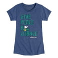 thumbnail image 1 of Woodstock - Give Peace A Chance - Toddler & Youth Girls Short Sleeve Graphic T-Shirt, 1 of 5
