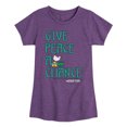 thumbnail image 1 of Woodstock - Give Peace A Chance - Toddler & Youth Girls Short Sleeve Graphic T-Shirt, 1 of 5