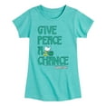 thumbnail image 1 of Woodstock - Give Peace A Chance - Toddler & Youth Girls Short Sleeve Graphic T-Shirt, 1 of 5