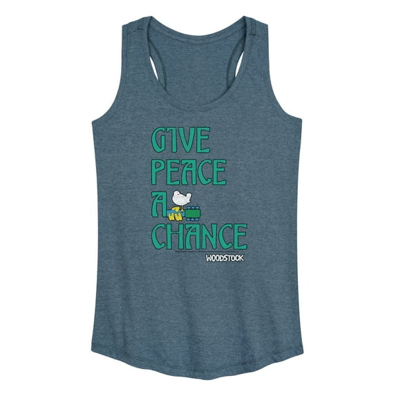 Woodstock - Give Peace A Chance - Women's Racerback Tank Top