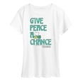 thumbnail image 1 of Woodstock - Give Peace A Chance - Women's Short Sleeve Graphic T-Shirt, 1 of 5
