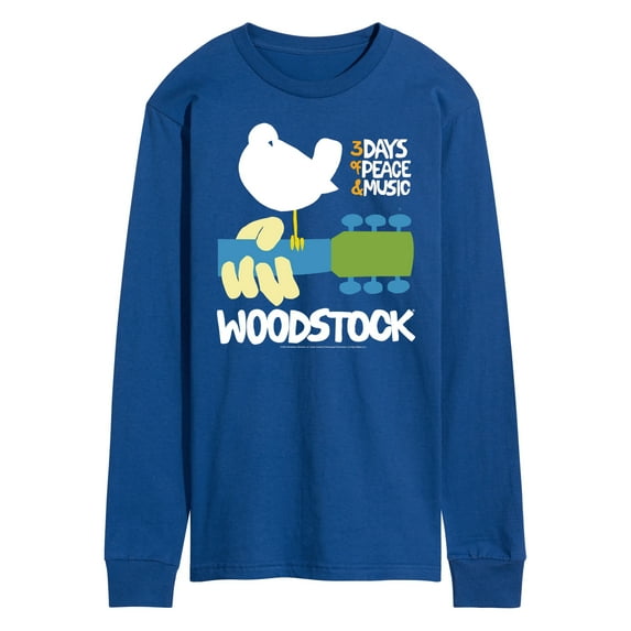 Woodstock - Guitar - 3 Days of Peace & Music - Men's Long Sleeve T-Shirt