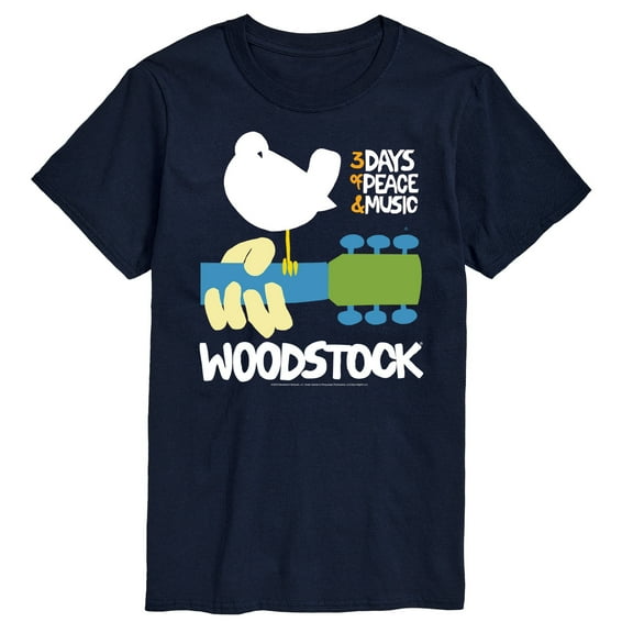 Woodstock - Guitar - 3 Days of Peace & Music - Men's Short Sleeve Graphic T-Shirt