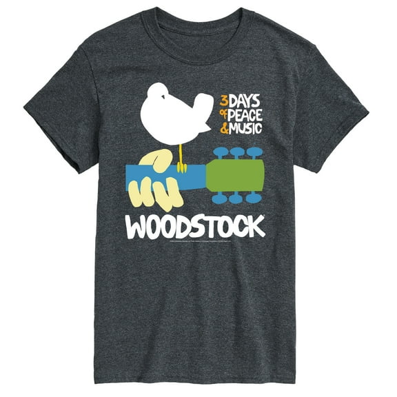 Woodstock - Guitar - 3 Days of Peace & Music - Men's Short Sleeve Graphic T-Shirt