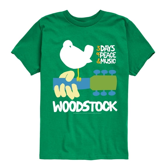 Woodstock - Guitar - 3 Days of Peace & Music - Toddler & Youth Short Sleeve Graphic T-Shirt