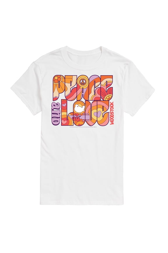 Woodstock - Hippie Retro - Peace & Love - Men's Short Sleeve Graphic T-Shirt
