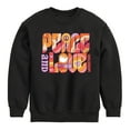 thumbnail image 1 of Woodstock - Hippie Retro - Peace & Love - Toddler & Youth Crewneck Fleece Sweatshirt, 1 of 5