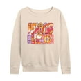 thumbnail image 1 of Woodstock - Hippie Retro - Peace & Love - Women's Lightweight French Terry Long Sleeve Shirt, 1 of 5