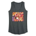 thumbnail image 1 of Woodstock - Hippie Retro - Peace & Love - Women's Racerback Tank Top, 1 of 5