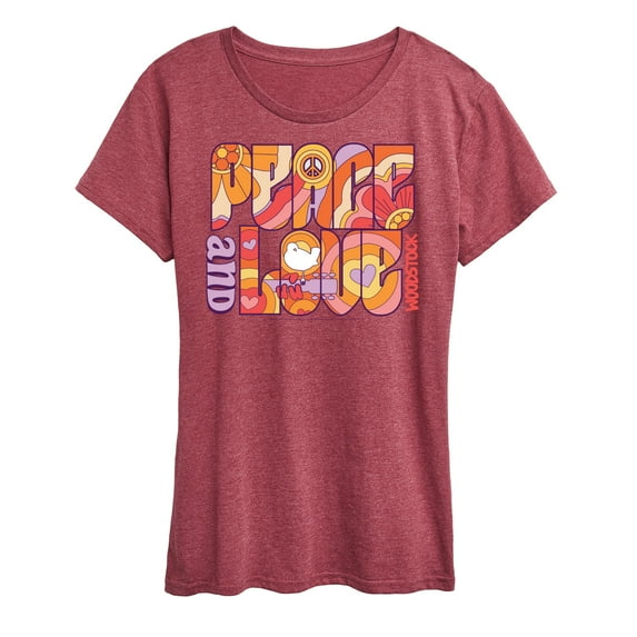 Woodstock - Hippie Retro - Peace & Love - Women's Short Sleeve Graphic T-Shirt