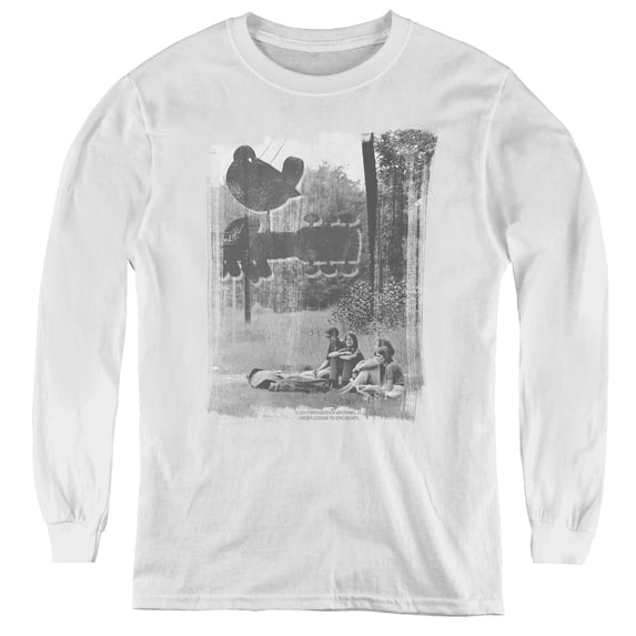 Woodstock Hippies In A Field Youth Long Sleeve T-Shirt White