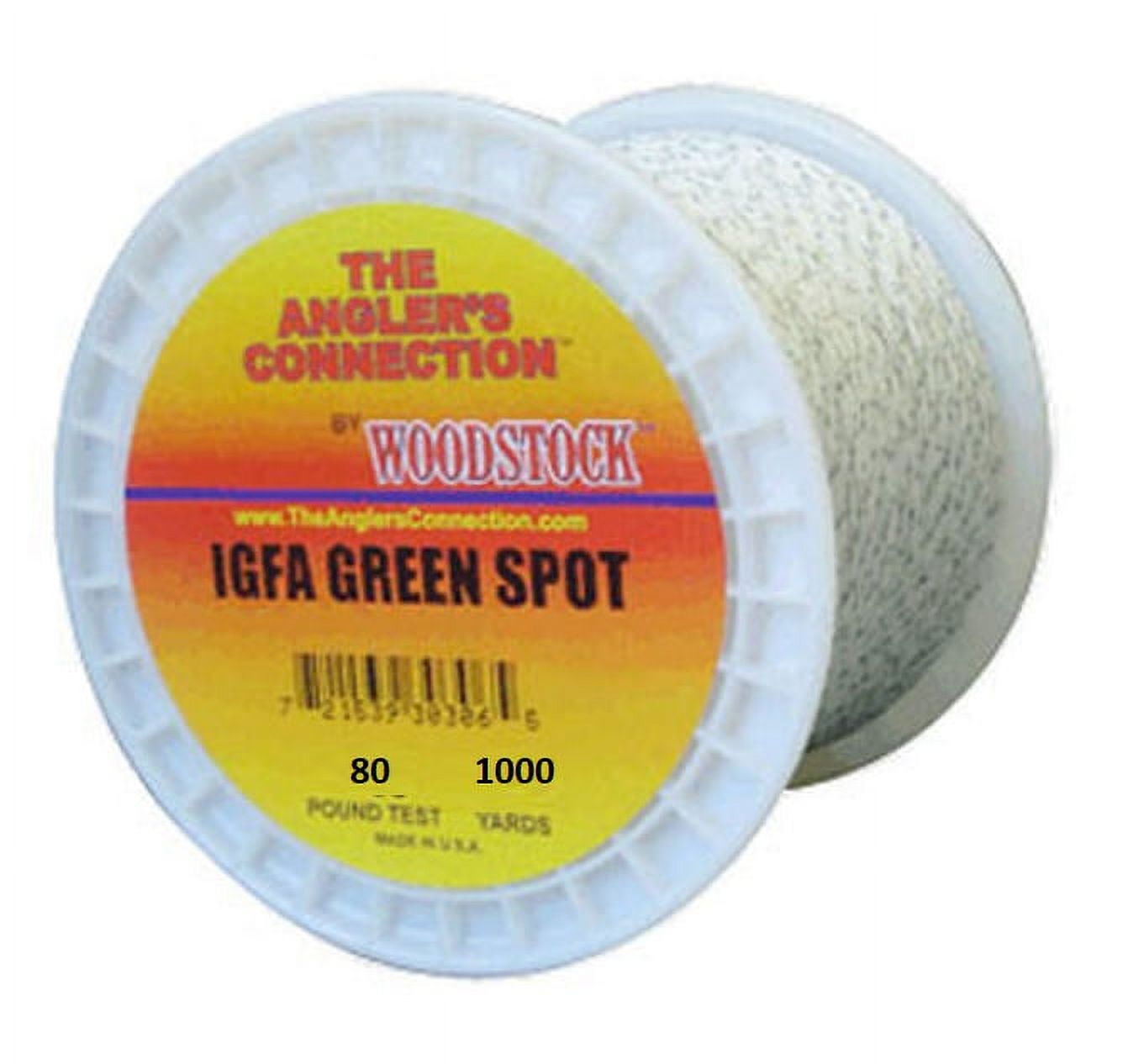 Woodstock IGFA Braided Dacron Green Spot 1000#-800 Yards