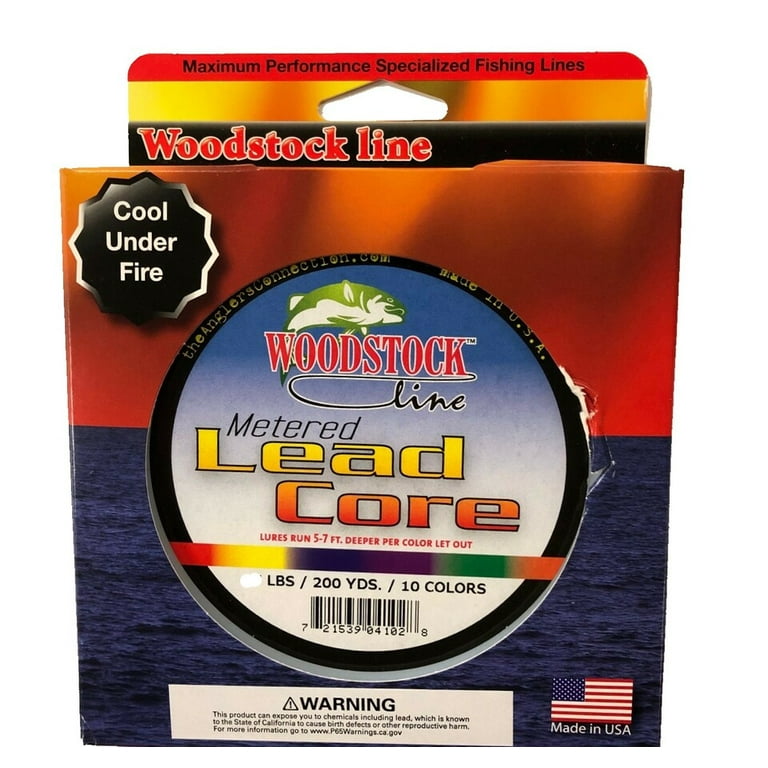 Woodstock Line 36 Lb. Metered Lead Core Fishing Line 200 Yard