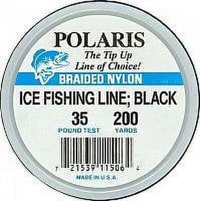 MASON ICE FISHING TIP-UP LINE 20# TEST 100 YD BLACK PLASTIC COATED BRAIDED  NYLON