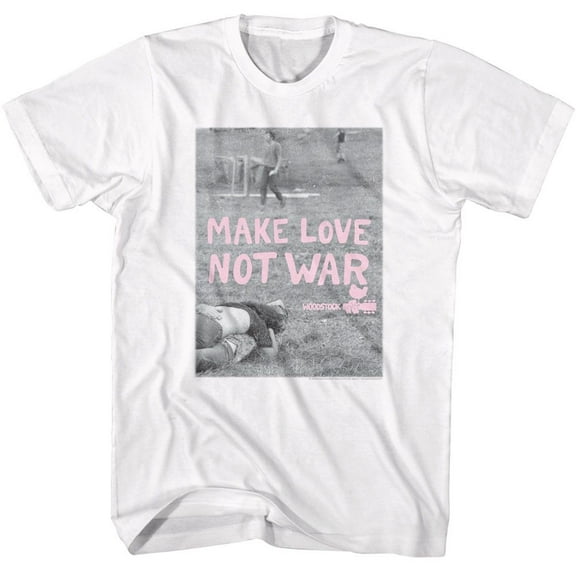 Woodstock Make Love not War Men's T Shirt Hippie Music Festival Poster