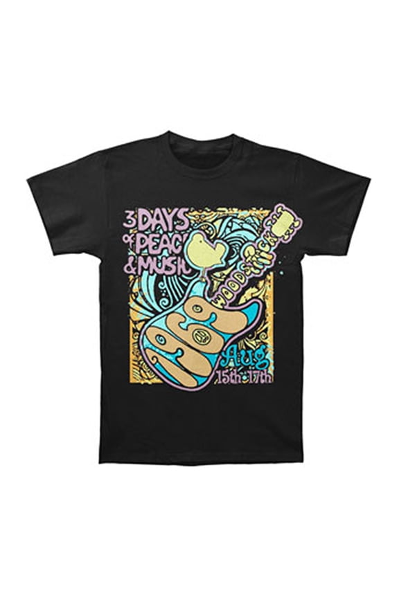Woodstock Men's Peace & Music T-shirt XX-Large Black