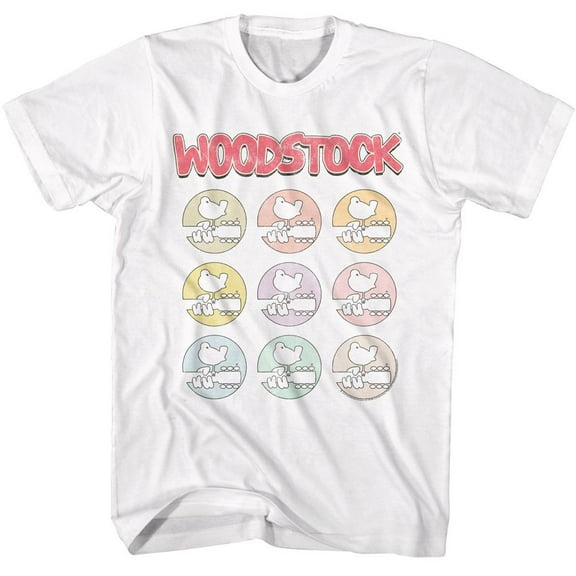 Woodstock Rainbow Bird Men's T Shirt (White, AdultXL)