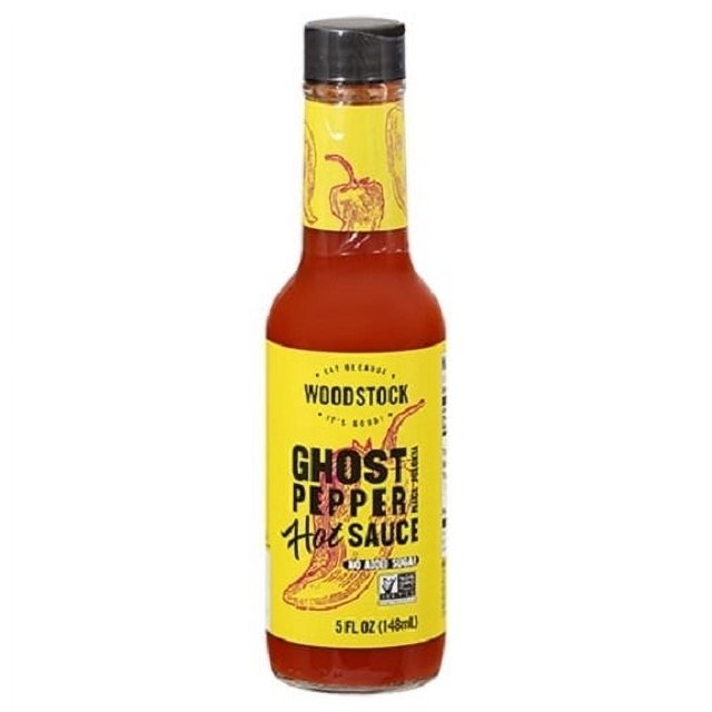 Woodstock NonGMO Hot Sauce Ghost Pepper 5 fl o