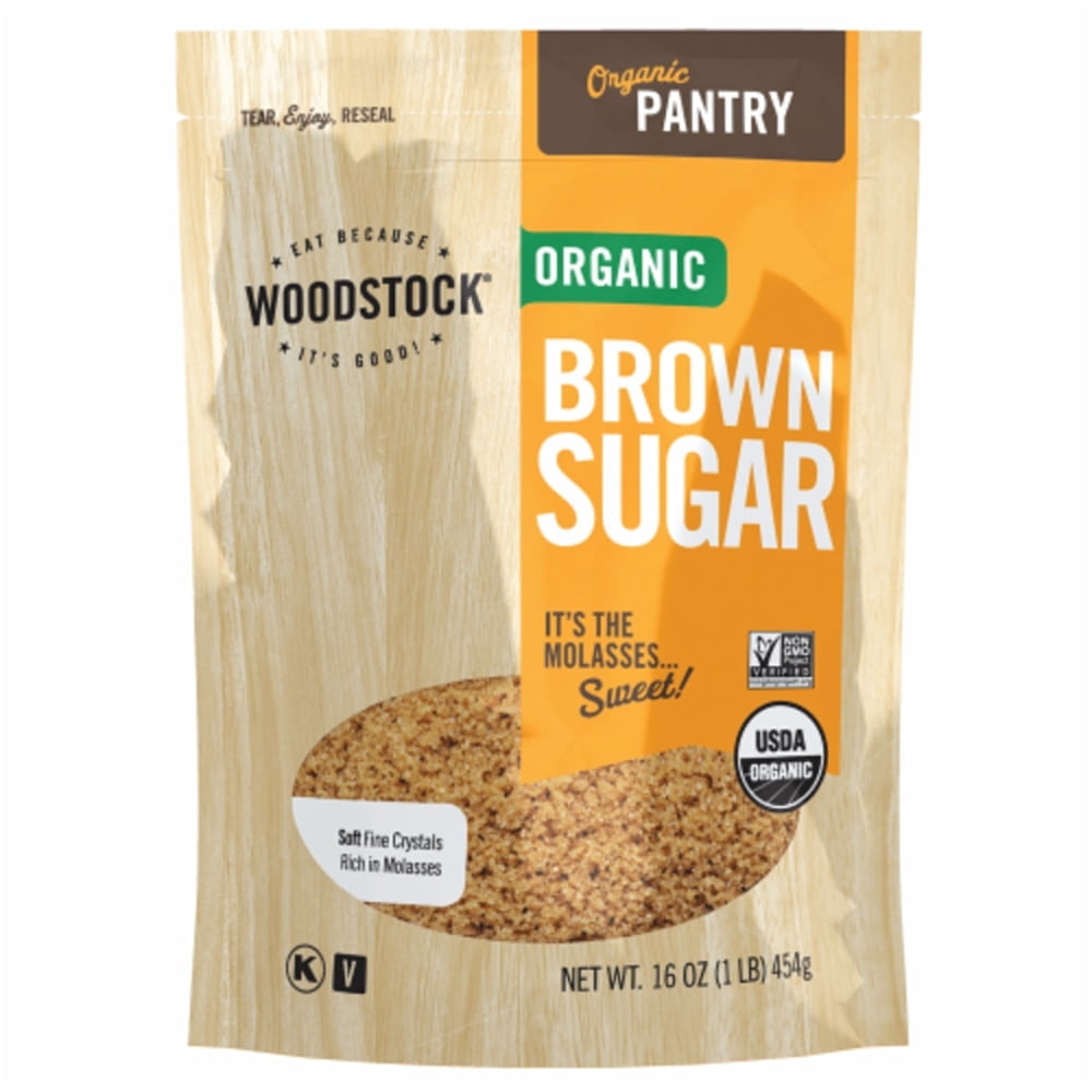 Woodstock Organic Brown Sugar -- 16 oz Pack of 4