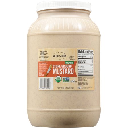 Woodstock Organic Stone Ground Mustard - Case Of 4 - 128 Oz