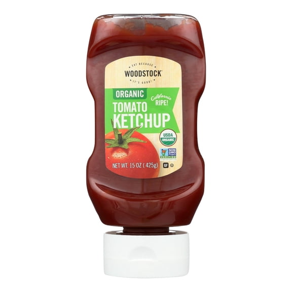 Woodstock Organic Tomato Ketchup - Case of 16 - 15 OZ
