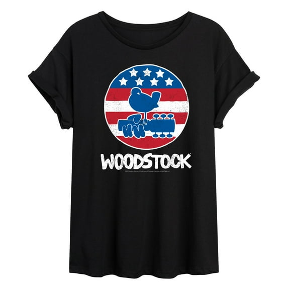 Woodstock - Original Poster - Americana - Juniors Ideal Flowy Muscle T-Shirt