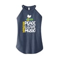 thumbnail image 1 of Woodstock - Peace, Love, Music - Juniors Cropped Racerback Tank Top, 1 of 5