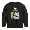thumbnail image 1 of Woodstock - Peace, Love, Music - Toddler & Youth Crewneck Fleece Sweatshirt, 1 of 5