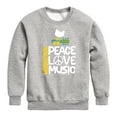 thumbnail image 1 of Woodstock - Peace, Love, Music - Toddler & Youth Crewneck Fleece Sweatshirt, 1 of 5