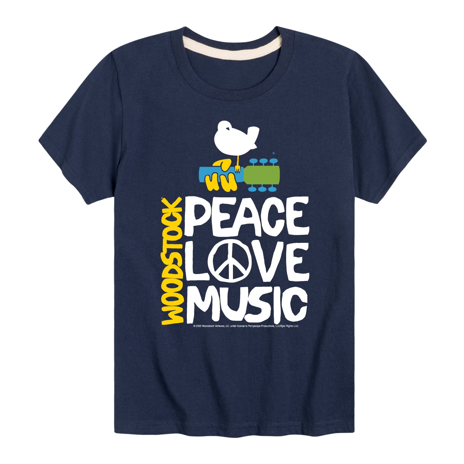 Woodstock Peace Love Music Toddler Youth Short Sleeve Graphic T Shirt Walmart