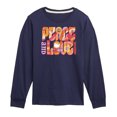 thumbnail image 1 of Woodstock - Peace & Love Pattern - Toddler & Youth Long Sleeve Graphic T-Shirt, 1 of 5