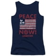 thumbnail image 1 of Woodstock Peace Now-Junior Women's Tank Top Navy, 1 of 1