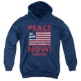 thumbnail image 1 of Woodstock Peace Now Youth Pullover Hoodie Sweatshirt Navy, 1 of 1