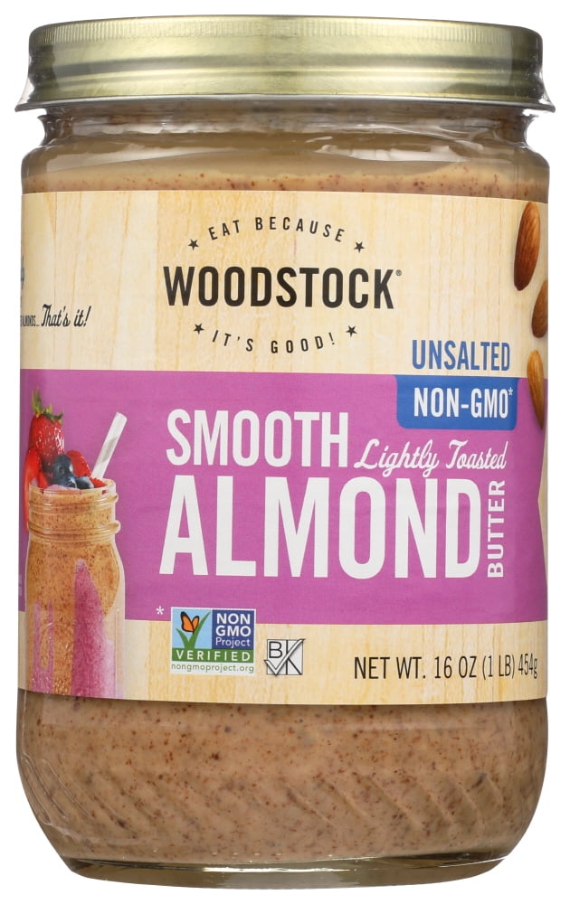 Woodstock Smooth Lightly Toasted Almond Butter, 16 Oz. 