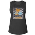 thumbnail image 1 of Woodstock Stacked Charcoal Women's Muscle Tank Top T-Shirt, 1 of 1