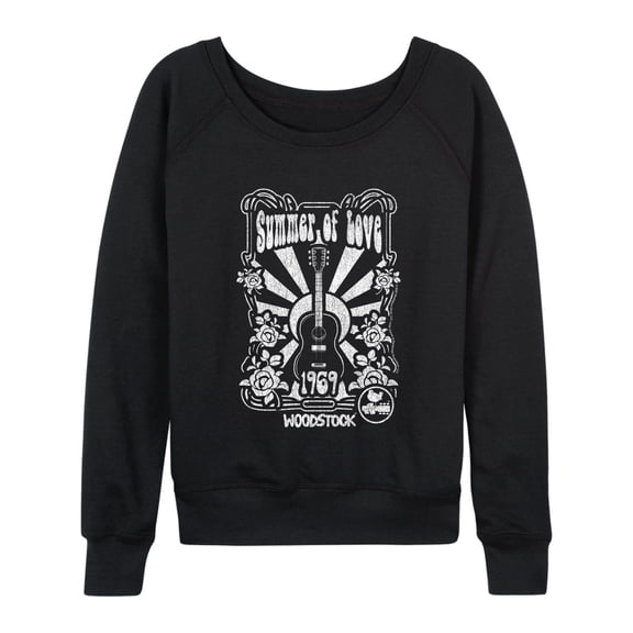 Woodstock - Summer Of Love - Women's French Terry Long Sleeve Pullover