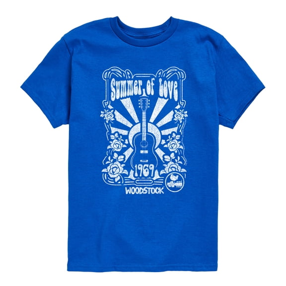 Woodstock - Summer Of Love - Youth Short Sleeve Graphic T-Shirt