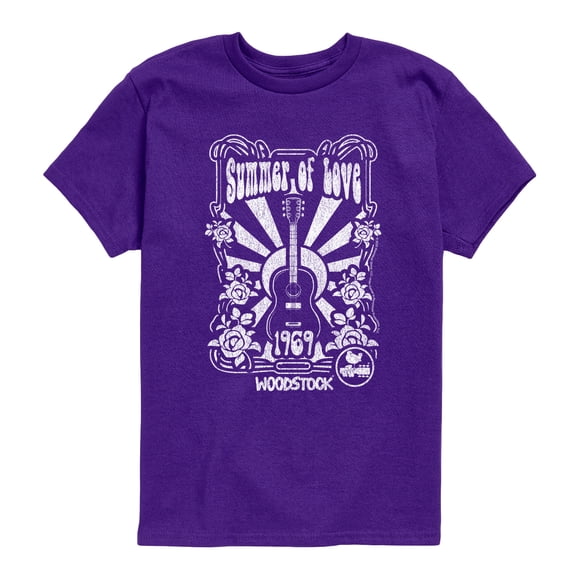 Woodstock - Summer Of Love - Youth Short Sleeve Graphic T-Shirt