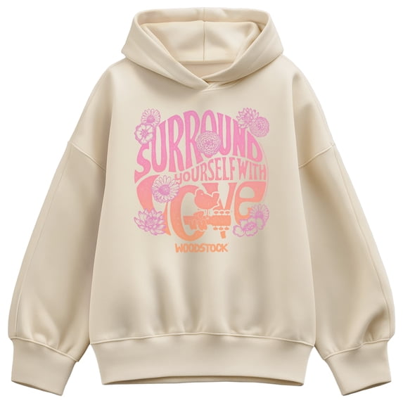 Woodstock - Surround W Love - Ladies Oversized Fleece Hoodie Sweatshirt