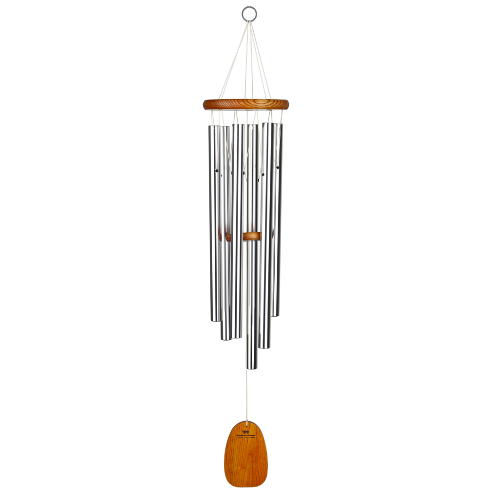 Woodstock Wind Chimes Amazing Grace Chime Silver Large (40