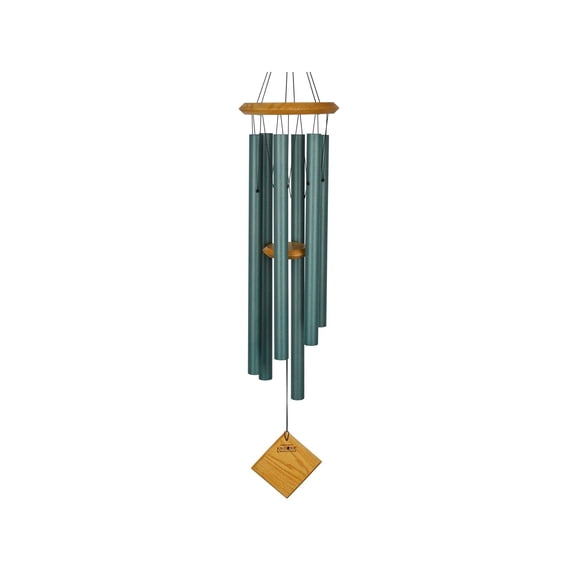 Woodstock Chimes of Earth Wind Chime 37 Inch Verdigris 6 Tubes