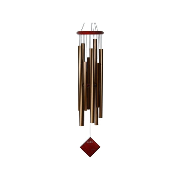 Woodstock Wind Chimes Eclipse 40 Inch Large Bronze Wind Chimes for Outside with Resonant Tubes, Outdoor Tuned for Relaxing Garden Porch Decor, Deep Tone Memorial Gift
