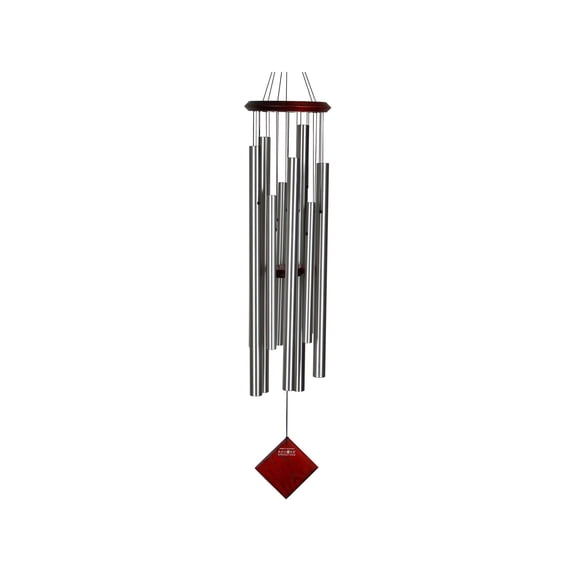 Woodstock Eclipse Wind Chime 40 Inch Silver Ash 10 Tubes Pentatonic
