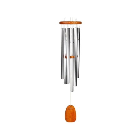 Woodstock Amazing Grace Wind Chime 40 Inch Silver Aluminum 6 Tubes
