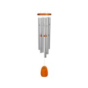 Woodstock Amazing Grace Wind Chime 40 Inch Silver Aluminum 6 Tubes