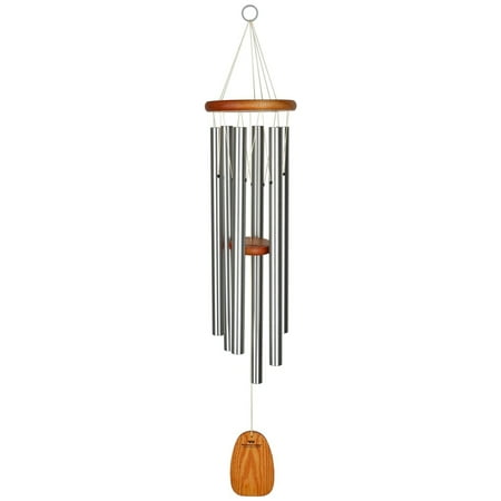 Woodstock Wind Chimes Signature Collection, Amazing Grace Chime, Large 40'' Silver Wind Chime AGLS