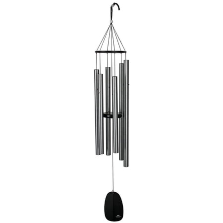 Woodstock Wind Chimes Signature Collection, Bells of Paradise, 44'' Silver Wind Chime BPLAS